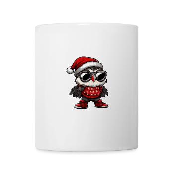 Eule Weihnachten Cool X-Mas - Tasse - Weiß - Vorne