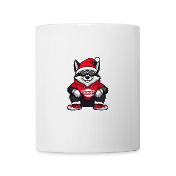 Husky Chien Noël Cool Noël - Mug blanc - blanc - Devant