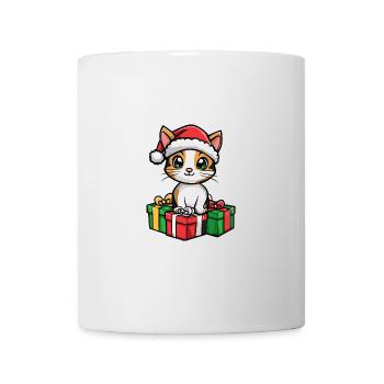 Cat Christmas Comic Gifts Head - Mug - white - Front