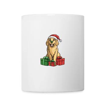 Golden Retriever Hund Weihnachten Comic Geschenke - Tasse - Weiß - Vorne