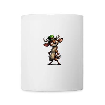 Cerf Leprechaun St Patrick Animal de la forêt irlandaise - Mug blanc - blanc - Devant