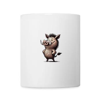 Sanglier Dessin animé Animal de la forêt - Mug blanc - blanc - Devant