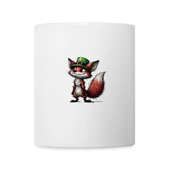 Fox Leprechaun St Patrick Irish Animal - Mug - white - Front