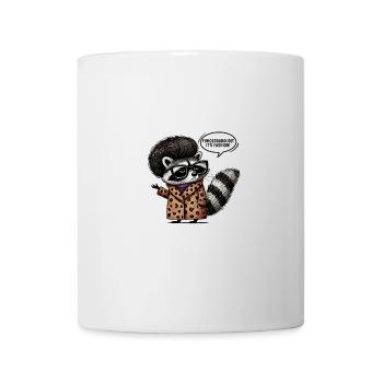 Stylish Raccoon Fuhgeddaboudit Fashion Humor - Mug - white - Front