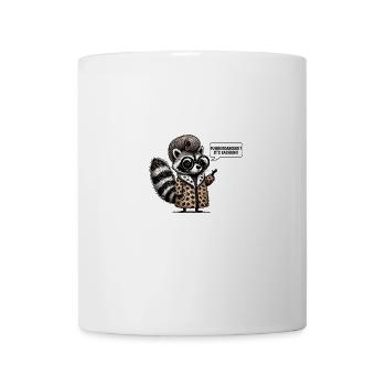 Fashion Icon Raccoon Fuhgeddaboudit Humor Design - Mug - white - Front