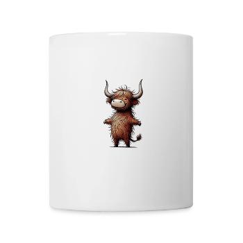 Happy Highland Cow Cute Social Media Design - Mug - white - Front