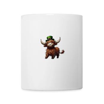 Irish Highland Cattle Playful St. Patrick's Day - Tasse - Weiß - Vorne