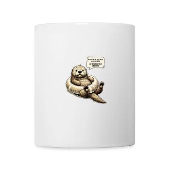 Funny Apocalypse Otter Weekend Survival Design - Mug - white - Front