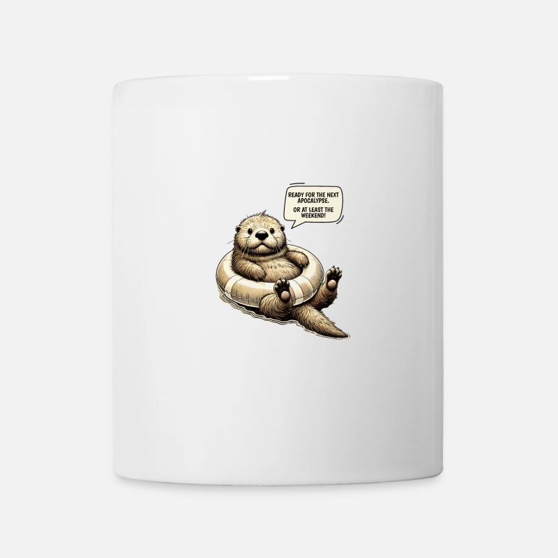 Funny Apocalypse Otter Weekend Survival Design - Tasse - Weiß