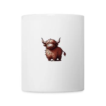 Charmant Highland Cattle Rustic Animal Design - Mug blanc - blanc - Devant