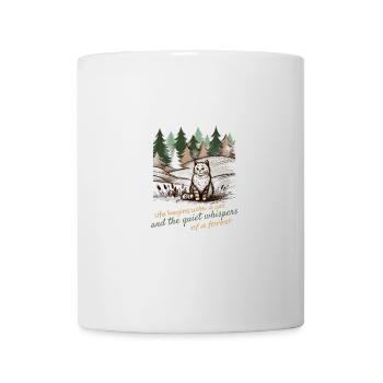 Cat and Forest Design - Peaceful Nature - Mug - white - Front