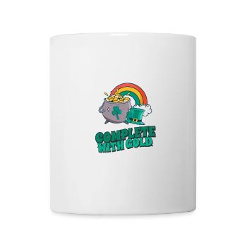 Complet avec de l’or - Inspiré de l’arc-en-ciel et de la fortune - Mug blanc - blanc - Devant