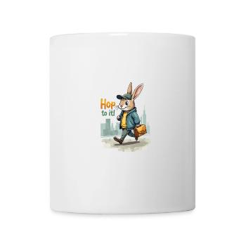 Stylish Walking Bunny Art - Tasse - Weiß - Vorne