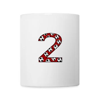 2nd Birthday Football Red - Mug - white - Front