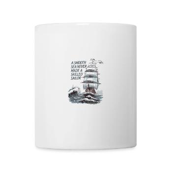 Smooth Sailing Segelschiff Mondschein Segeln - Tasse - Weiß - Vorne