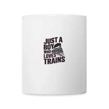 Just a Boy Who Loves Trains - Tasse - Weiß - Vorne