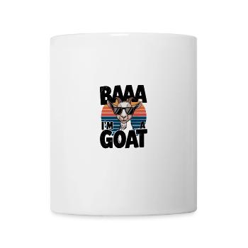 Drôle de chèvre avec des lunettes de soleil amusant - Mug blanc - blanc - Devant
