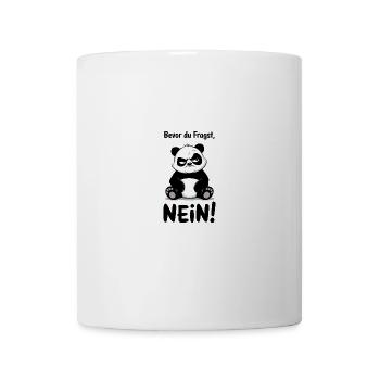 Avant de demander à aucun panda Bear Mauvaise humeur - Mug blanc - blanc - Devant