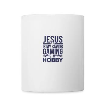 Jesus Ist Mein Retter Gaming Ist Mein Hobby - Tasse - Weiß - Vorne