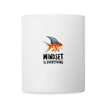 L’état d’ est tout, poisson rouge avec aileron de requin - Mug blanc - blanc - Devant