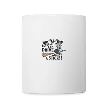 Ja, Ich Kann Einen Besen Lenken Hexe - Tasse - Weiß - Vorne