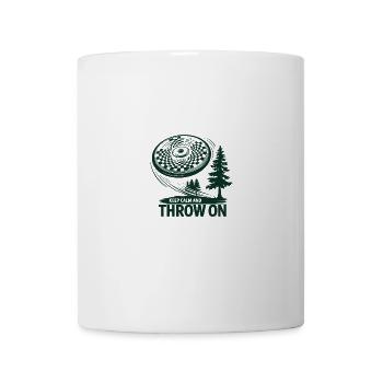 Restez calme et lancez-vous sur le disc golf Nature - Mug blanc - blanc - Devant