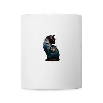 Mystic Forest Cats Sunset Illustration - Mug - white - Front