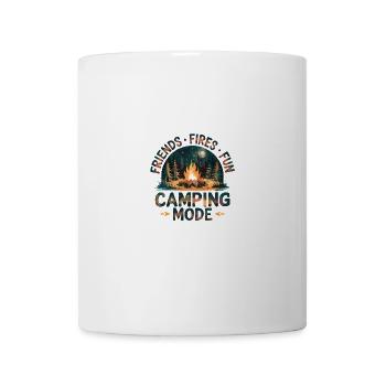 Camping Mode Freunde Feuer Spaß Wald - Tasse - Weiß - Vorne