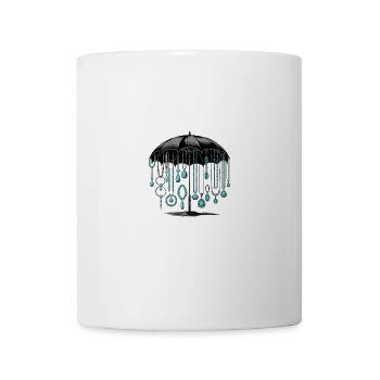Umbrella with turquoise jewelry pendants - Mug - white - Front