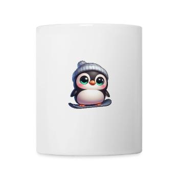 Süßer Pinguin Snowboard Winter Cartoon - Tasse - Weiß - Vorne