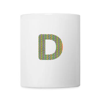 Buntes Herz D Design – Einzigartig & Stylisch! - Tasse - Weiß - Vorne