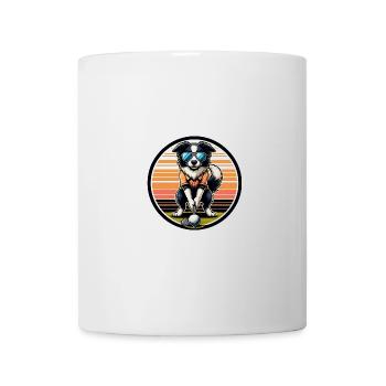 Drôle de Border Collie Golfeur Cool Golfing - Mug blanc - blanc - Devant