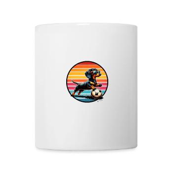 Teckel Joueur de football Wiener Dog Fan - Mug blanc - blanc - Devant