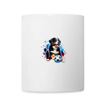 Bernhardiner Berg Hund Fußball Meister Fan - Tasse - Weiß - Vorne