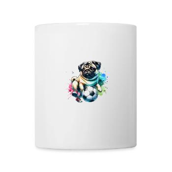 Mignon Carlin Chien Joueur De Football Joueur De Balle Champion - Mug blanc - blanc - Devant