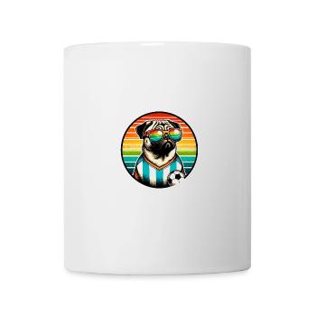 Retro Carlin Chien Joueur de Football Champion Fan - Mug blanc - blanc - Devant