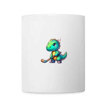 Dinosaure Dino Joueur de hockey sur gazon Team Cool - Mug blanc - blanc - Devant