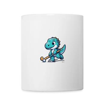 Mignon Dino Équipe de joueurs de hockey sur gazon - Mug blanc - blanc - Devant