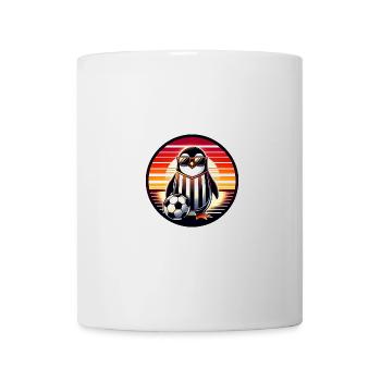 Retro Pinguin Vogel Fussball Spieler Ball Champion - Tasse - Weiß - Vorne