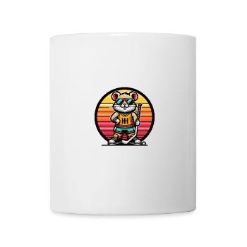 Retro Hamster Field Hockey Player Team - Mug - white - Front