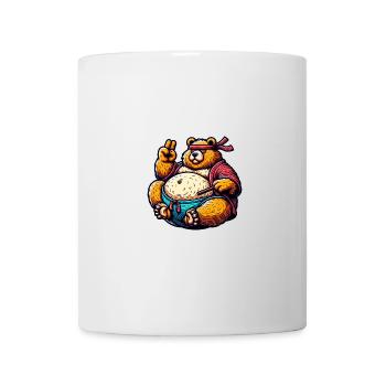 Karate Bear Meditating With Chopsticks - Mug - white - Front
