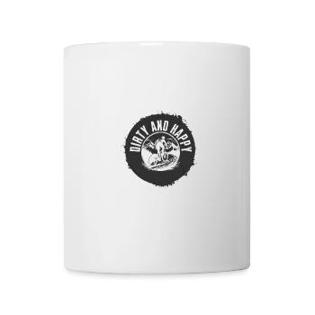 Aventure en montagne à vélo sale et heureuse - Mug blanc - blanc - Devant