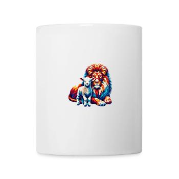 Christliche Kleidung Löwe Und Lamm - Tasse - Weiß - Vorne