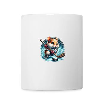 Cute Hamster Hockey Player - Mug - white - Front