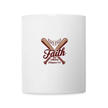 Mit Christus Kann Ich Alles Durch Baseball - Tasse - Weiß - Vorne