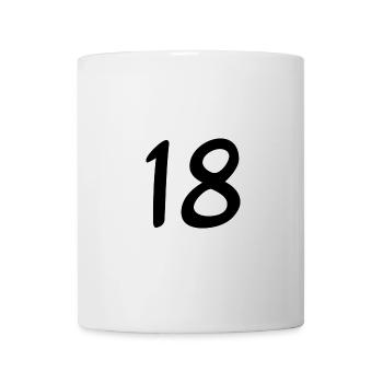 18. 18 YEARS OLD. 18th ANNIVERSARY. BIRTHDAY 18 YEARS. - Mug - white - Front