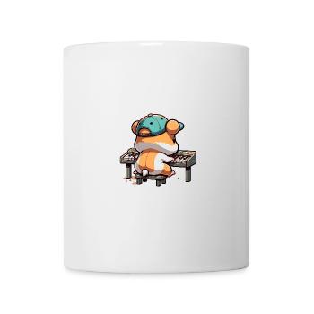 Lustiger Hamster Klavierspieler Niedliches Comic - Tasse - Weiß - Vorne