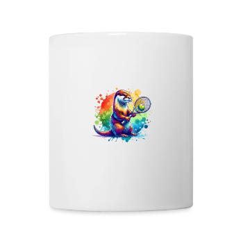 Otter Tennis Player Sports Active - Mug - white - Front