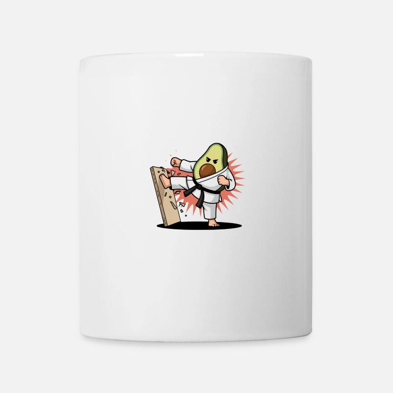Avocado Karate Meister Schwarzgurt - Tasse - Weiß