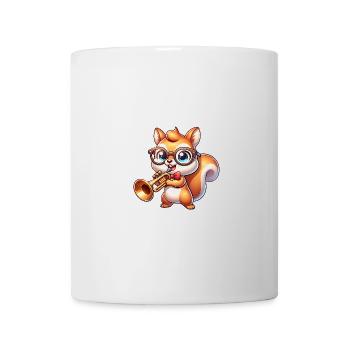 Cute squirrel with trumpet - Mug - white - Front